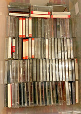 Lot of 100 Used Cassette Tapes Sold As Blanks Variety Sony Maxell TDK Etc. 80s
