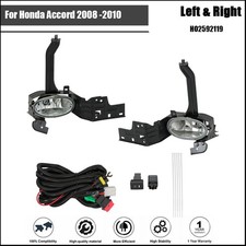 Lens Driving Fog Light Lamp Chrome Switch Bezel For Honda Accord 2008 -2010