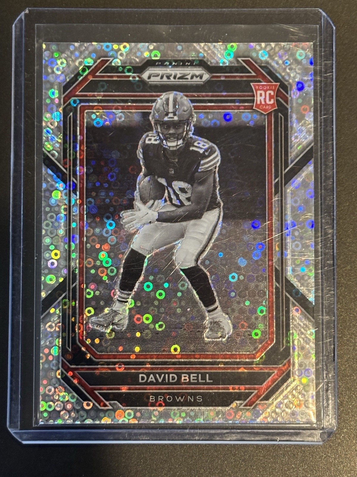 2022 Prizm Rookie Variation No Huddle Disco David Bell #334 Browns Parallel Card