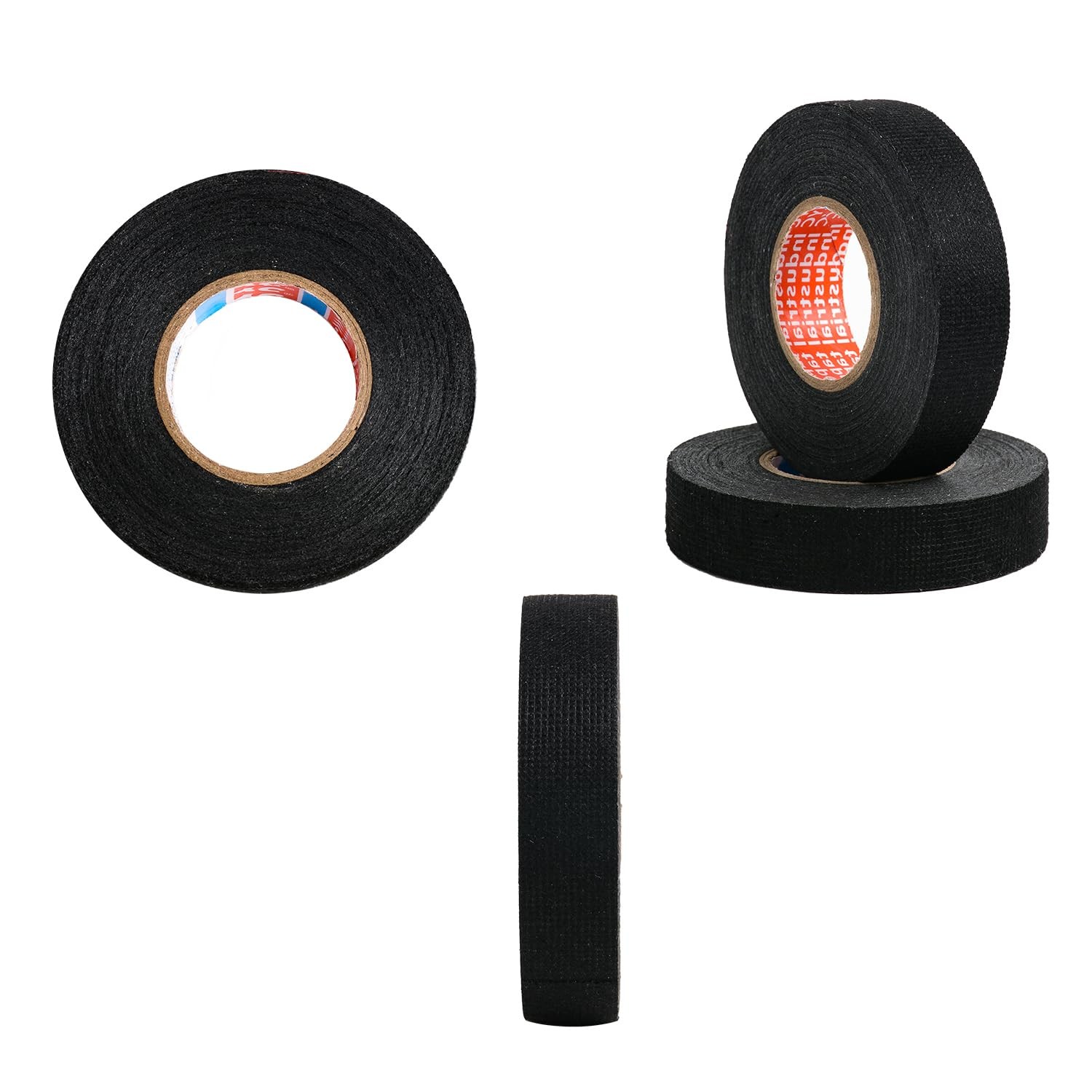 ZZJMCH 2 Rolls Black Wire Harness Cloth Tape, Speaker Wiring Harness Cloth Tape