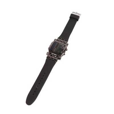 Binary Watch Crab Shape Binary Colorful LED Digital Display Silicone Strap