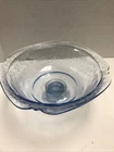 Lovely Blue Federal Depression Glass Madrid Pedestal Fruit Bowl 9.5" Wide