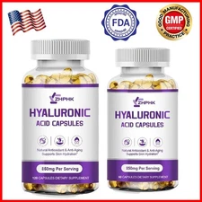 Hyaluronic acid capsules for anti-aging moisturizing skin care reduce wrinkles