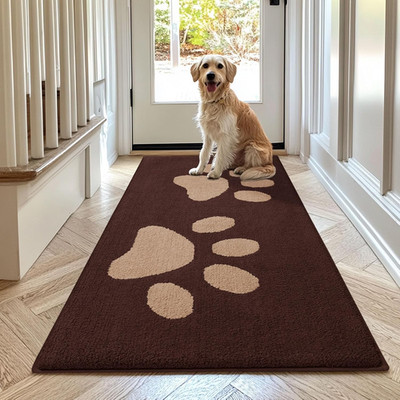 Absorbent Dog Door Mat for Muddy Paws - Washable Non-Slip Indoor Doormat 70x24