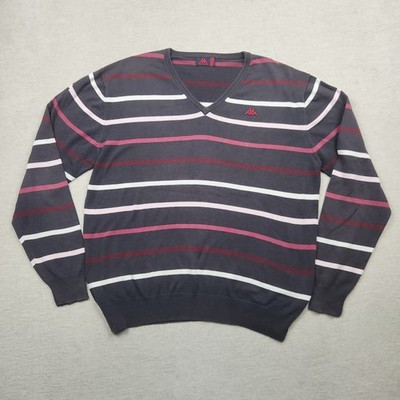 Robe di Kappa Damen Pullover Sweatshirt Gr. XL Lila Longsleeve V Ausschnitt
