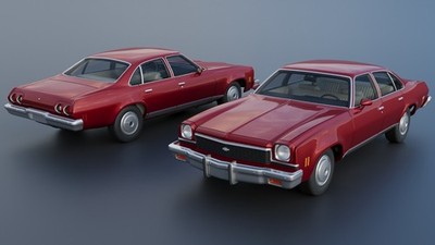Chevrolet Chevelle Malibu Limousine 1973 Modellauto Bausatz 3D gedruckt Maßstab 1:8 bis 1:25