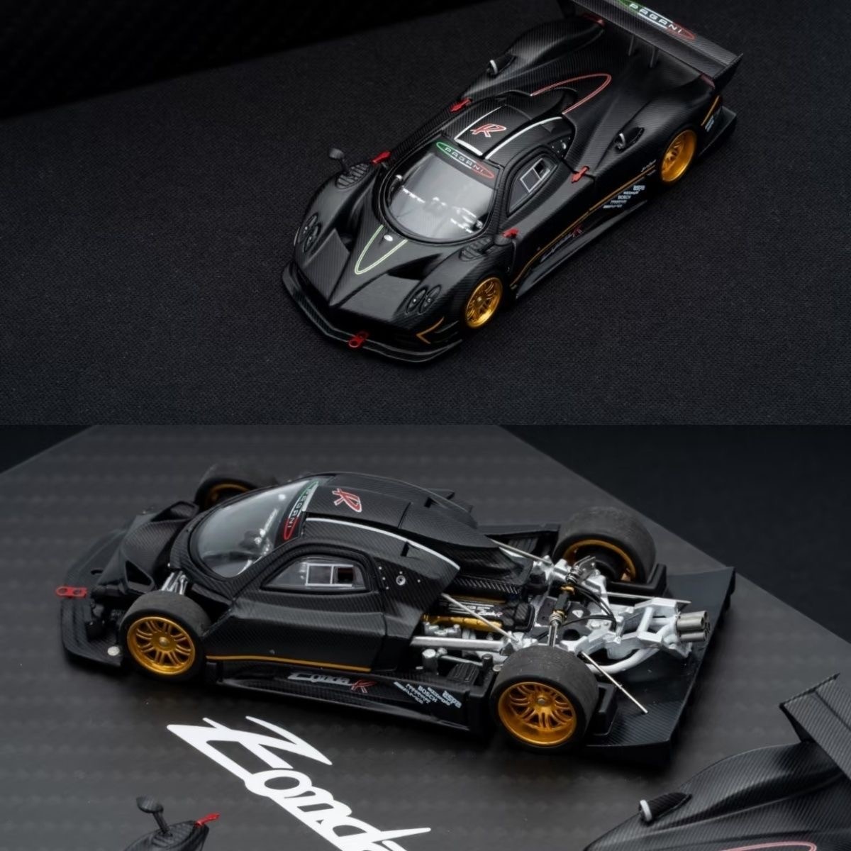 Pagani Zonda R Black 1/64 Diecast Model Car AR Box | eBay