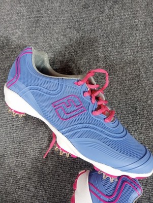 FOOTJOY Women's Size-7.5 Aspire Periwinkle Blue & Pink Golf Shoes 98896 NWOT