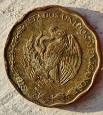 Lot of 7 Mexican 20 & 50 Centavos, 5¢, 10¢ $1 & $5 Pesos Coins 1939- 2006
