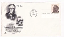 STAMP US SCOTT 1305 "Roosevelt" 6 CENT 1968 FDC - C