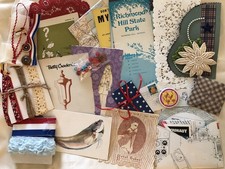 Curated Junk Journal Starter Kit Vintage Americana USA Theme Ephemera Lot 100 pc