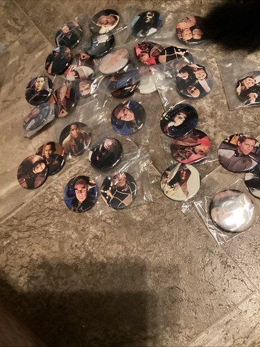 Vintage Lot Of 33 Babylon 5 Pin Button Space Sci Fi Pins