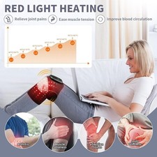 1PCS Cordless 2 in 1 Knee/Shoulder Heat Knee Massager with Red Light Therapy