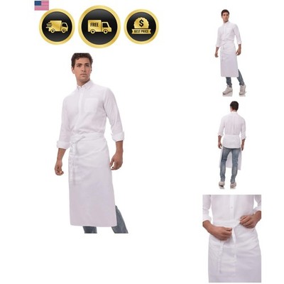 Bistro Chef Apron Unisex Food Service Kitchen Work Apron Waist Pocket