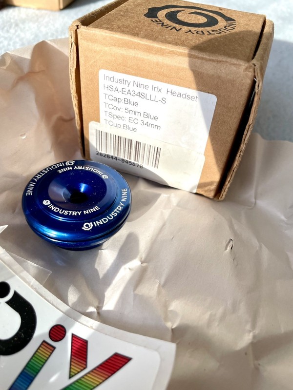 Industry Nine Irix EC 34mm Headset Upper Assembly Blue top Hope Chris king