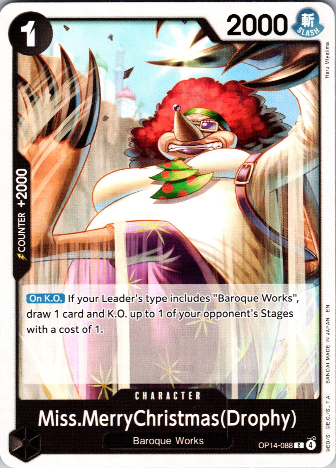 Miss.MerryChristmas(Drophy) OP14-088 Common The Azure Sea's Seven One Piece NM