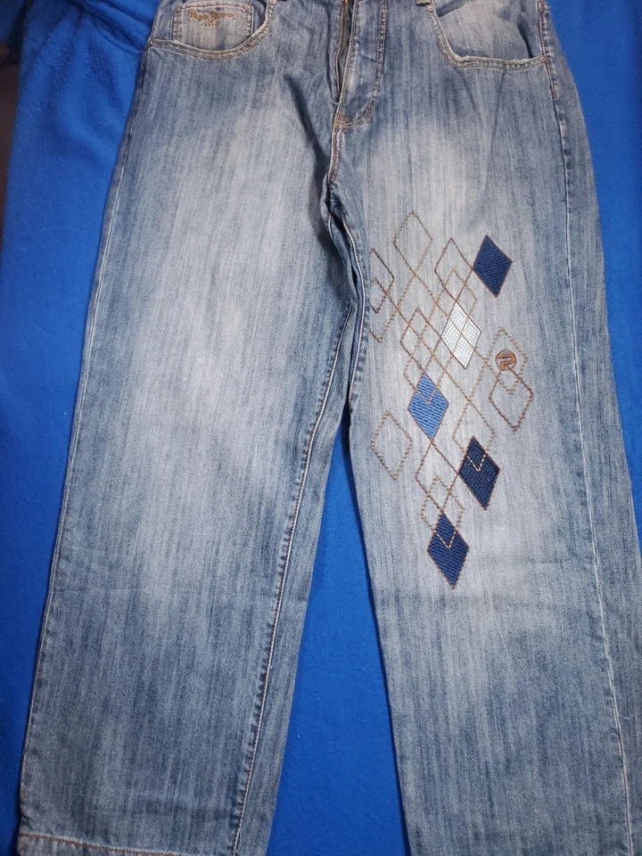 Pantalones de mezclilla holgados vintage Pepe Jean London para hombre talla 38 bordados Foto 2 de 4