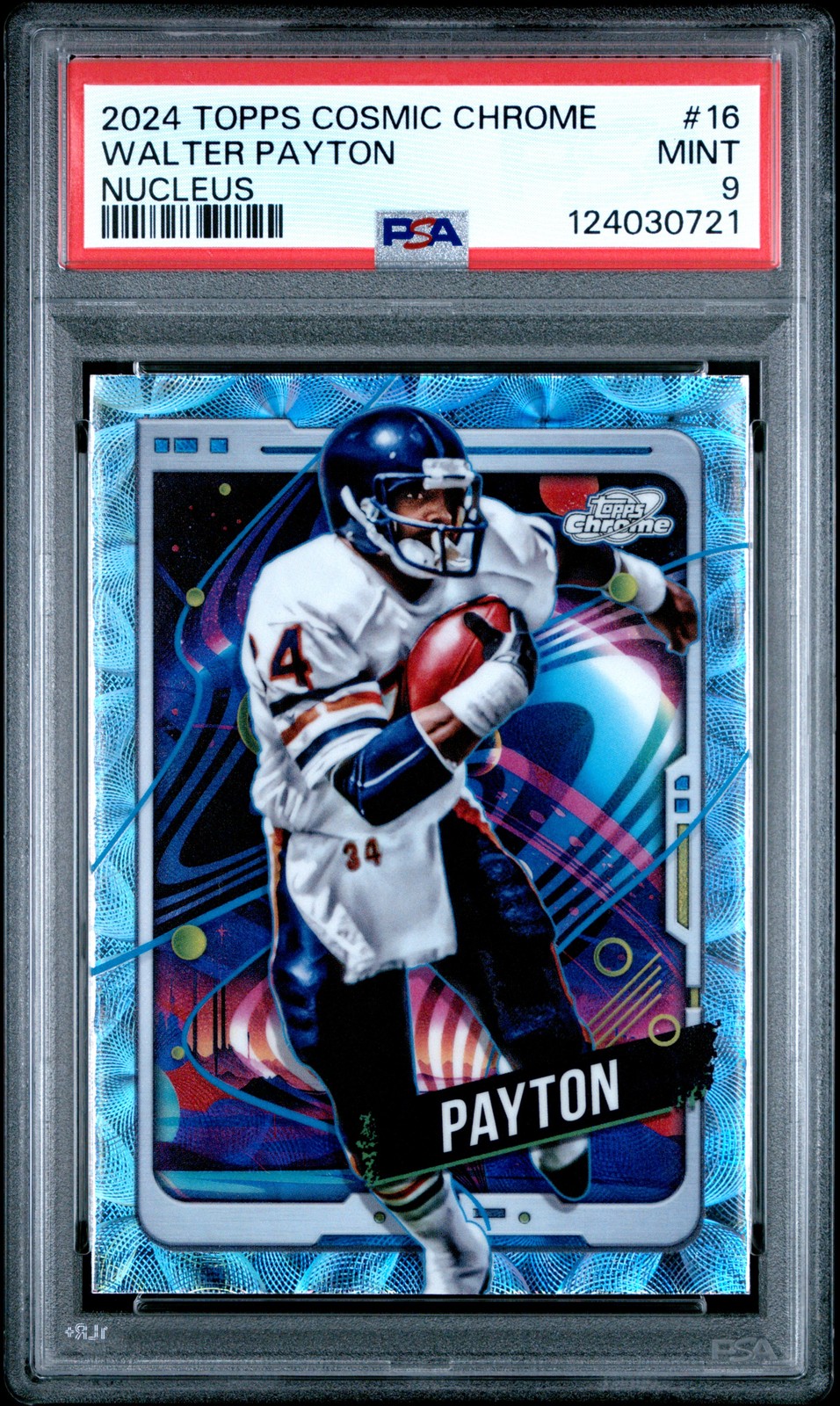 2024 TOPPS COSMIC CHROME NUCLEUS #16 WALTER PAYTON PSA 9