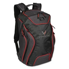 C8 Corvette Racing Flags Licensed Logo Backpack – Black/Red