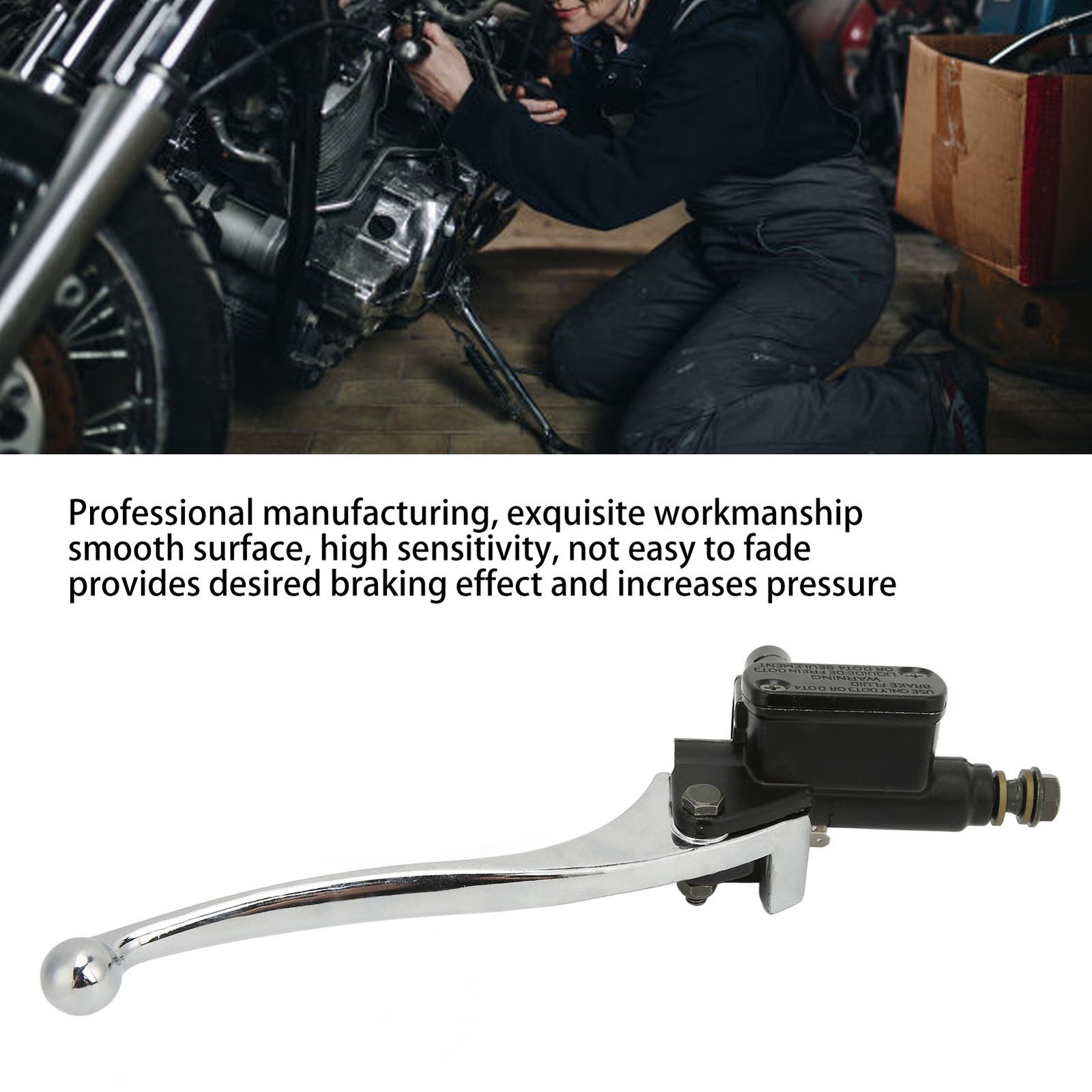22mm/0.87in Right Brake Clutch Master Cylinder Aluminum Alloy Brake Lever