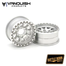 Vanquish VPS08141 1.9 Aluminum Battle Born Wheels Sierra Beadlock Wheels Clear