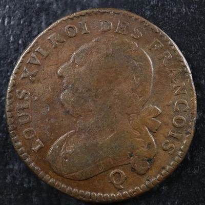 12 deniers 1792Q Perpignan France KM#600.13 Bronze Constitution - Image 1 of 2