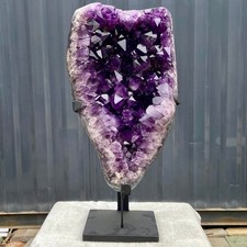 Geoda de amatista natural 39,35 lb racimo de cuarzo muestra de cristal energía curativa