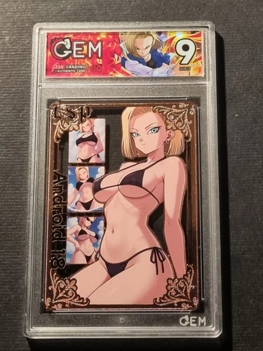 ANDROID 18 - DRAGON BALL Z - GOLD METAL CARD - GRADED CARD 9 - 106/200 - MINT