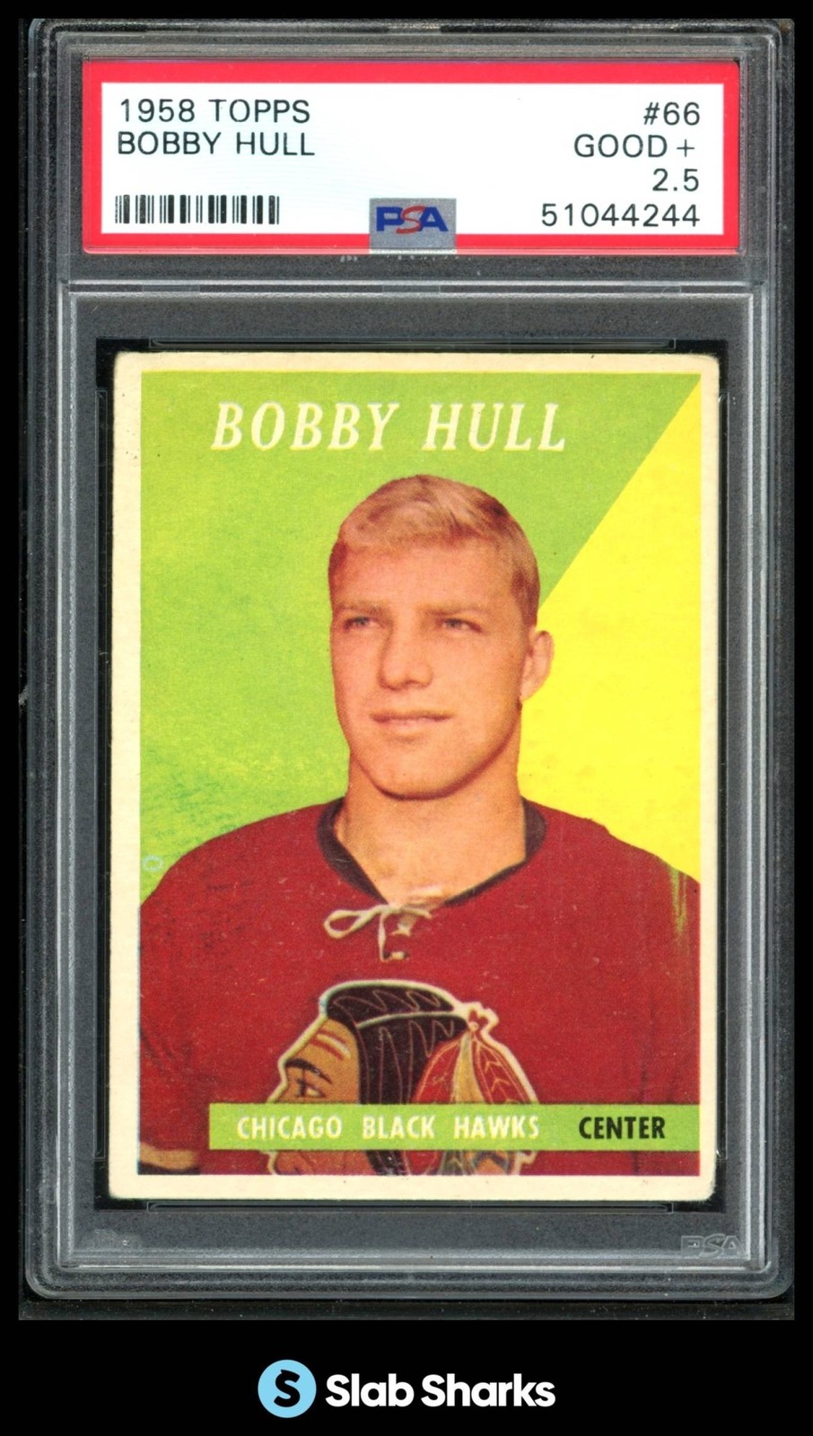 1958 TOPPS #66 BOBBY HULL RC ROOKIE PSA 2.5