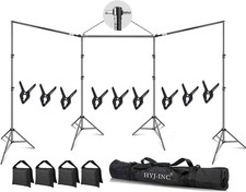 30FT Adjustable Backdrop Stand Kit w/ Clamps