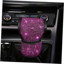 Bling Car Shift Gear Cover, Luster Crystal Car Knob Gear Stick Protector Pink