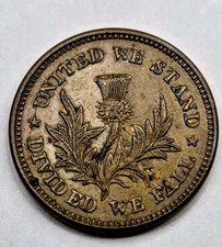 Civil War Store Card Token (1861–1864) – “Drugs Dry Goods Groceries Hardware” on The Hot Collector