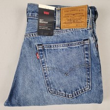 Levi's 517 Jeans Mens Bootcut Blue Denim Non-Stretch Zip Fly NEW 005170285