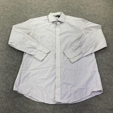 Lauren Ralph Lauren Dress Shirt Mens 16.5 34/35 White Check Slim Fit Non Iron