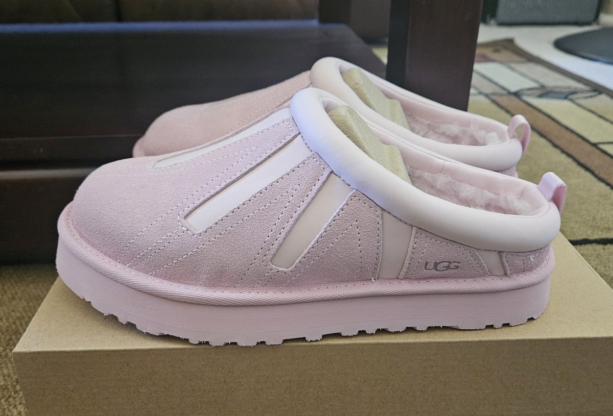 UGG Tazz Sunwave Platform Slipper Pink Jade Kids size 6 Fits Women