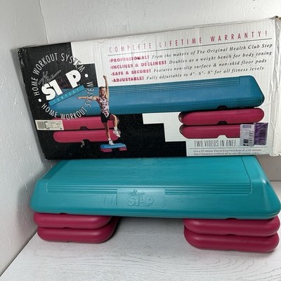 The Step Company Home Workout System Step Platform With 4 Risers 4  6  8 