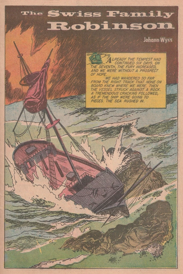 Classics Illustrated #42 Johann Wyss - Swiss Family Robinson  1962? HRN 158 - Image 3 of 4