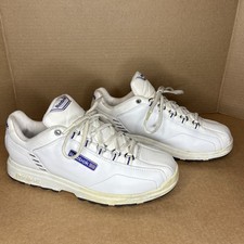 Reebok Classic Sneakers Shoed Size 7.5 White w/ Purple Trim / Inserts Pre-Owned