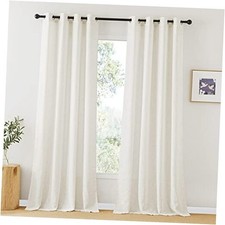 Sheer Curtains 95 inches Long Natural Textured 52"W x 95"L Pack of 2 Linen