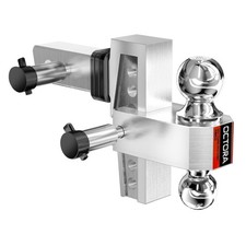 Adjustable Trailer Hitch Fits 2-Inch Receiver - Aluminum Tow Hitch with 6-I...