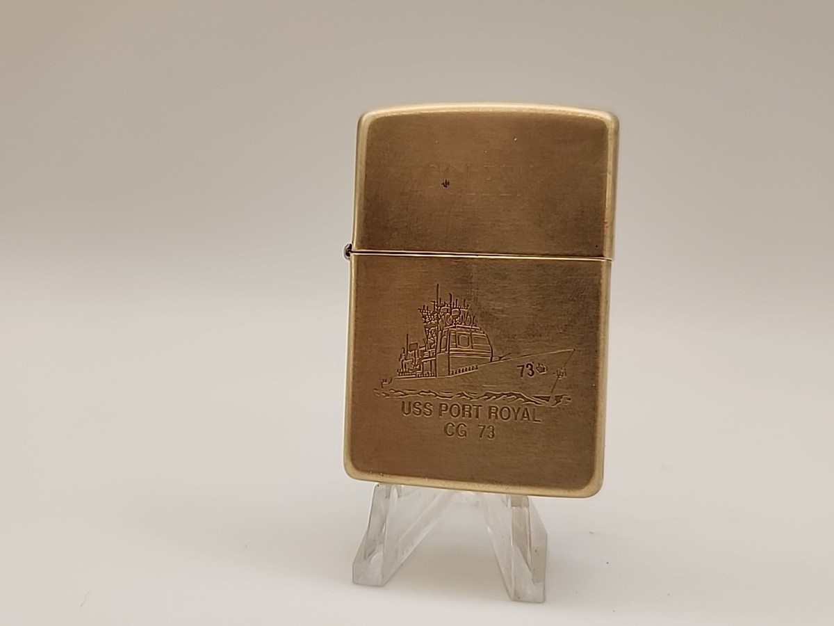 ZIPPO BRASS 1995 USS Port Royal CG-73 LAST CLASS OF TICONDEROGA