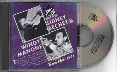 SIDNEY BECHET & WINGY MANONE Together Town Hall 1947 Archives of Jazz CD 3801292