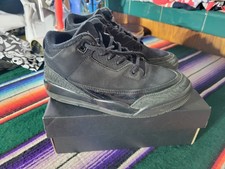 Nike Air Jordan 3 Retro Black Cat Kids 3Y DM0966-001 Athletic Basketball Shoes
