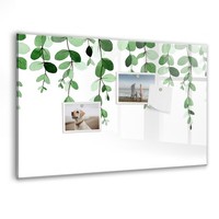 Glas Magnettafel Mit Glatter SchreibfläChe Schwarzem Marker PflanzenbläTter