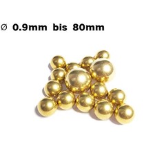 &Oslash; 0,9mm bis 80mm Pr&auml;zision Massiv Messing Kugeln Messingkugeln Metallperlen Ball