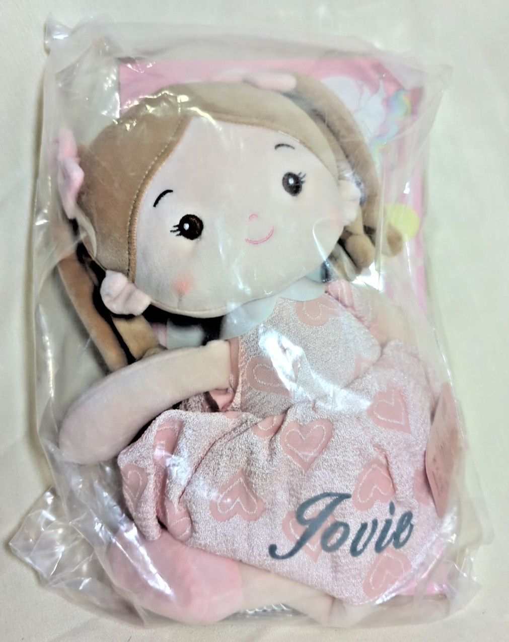 Ointek Leya Doll Bag Tag  Name Jovie/Govie on Dress Plush Toy New