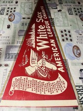 Vintage 1950’s Chicago White Sox  Comiskey 11x29 AL Champs vintage Pennant MLB 