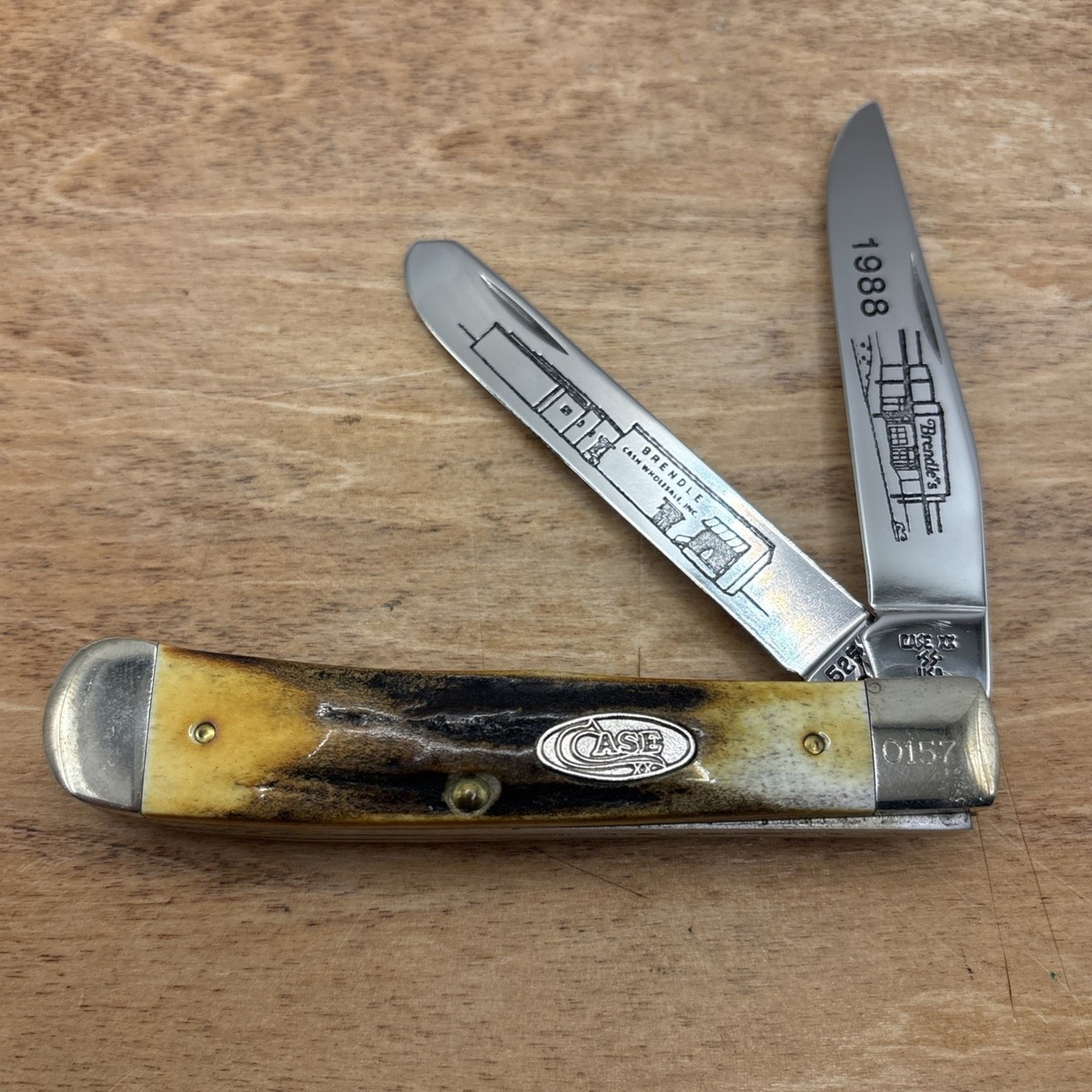 Vintage Case XX 5254 SS 1988 Fat Stag Trapper Brendle Advertising