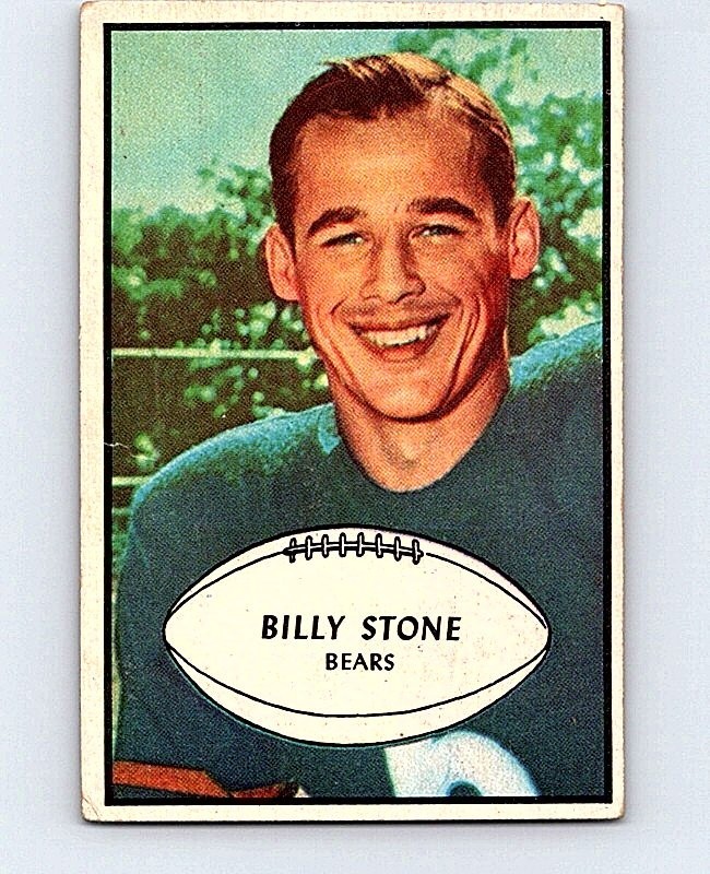 1953 BOWMAN FOOTBALL #29 BILLY STONE           MID GRADE  TO