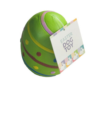Easter Seasonal Squeaky Egg Latex Dog Toy 5  Not Functioning Properly-Brand New